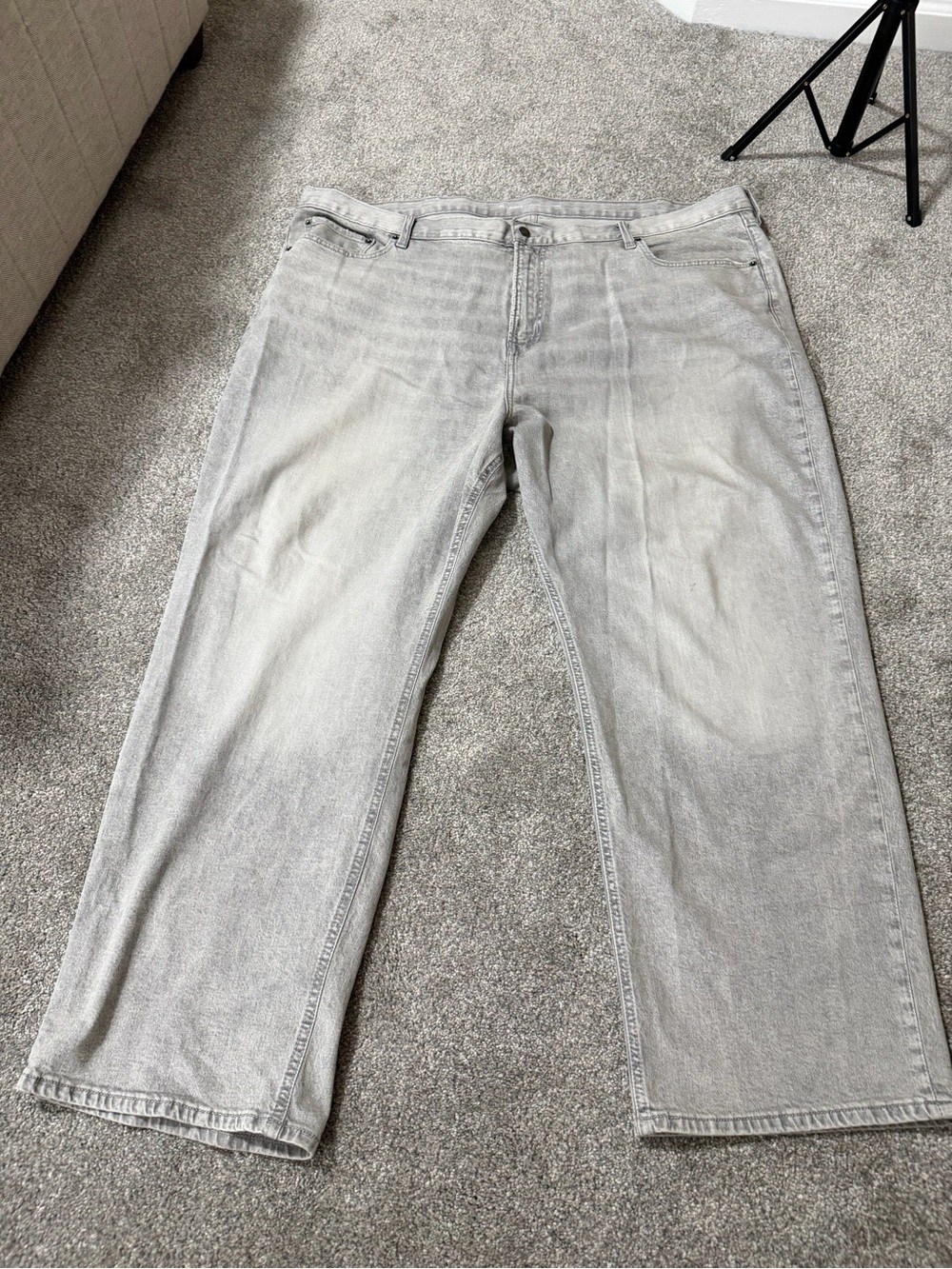 Old Navy Light Gray Relaxed Fit Jeans 48x30